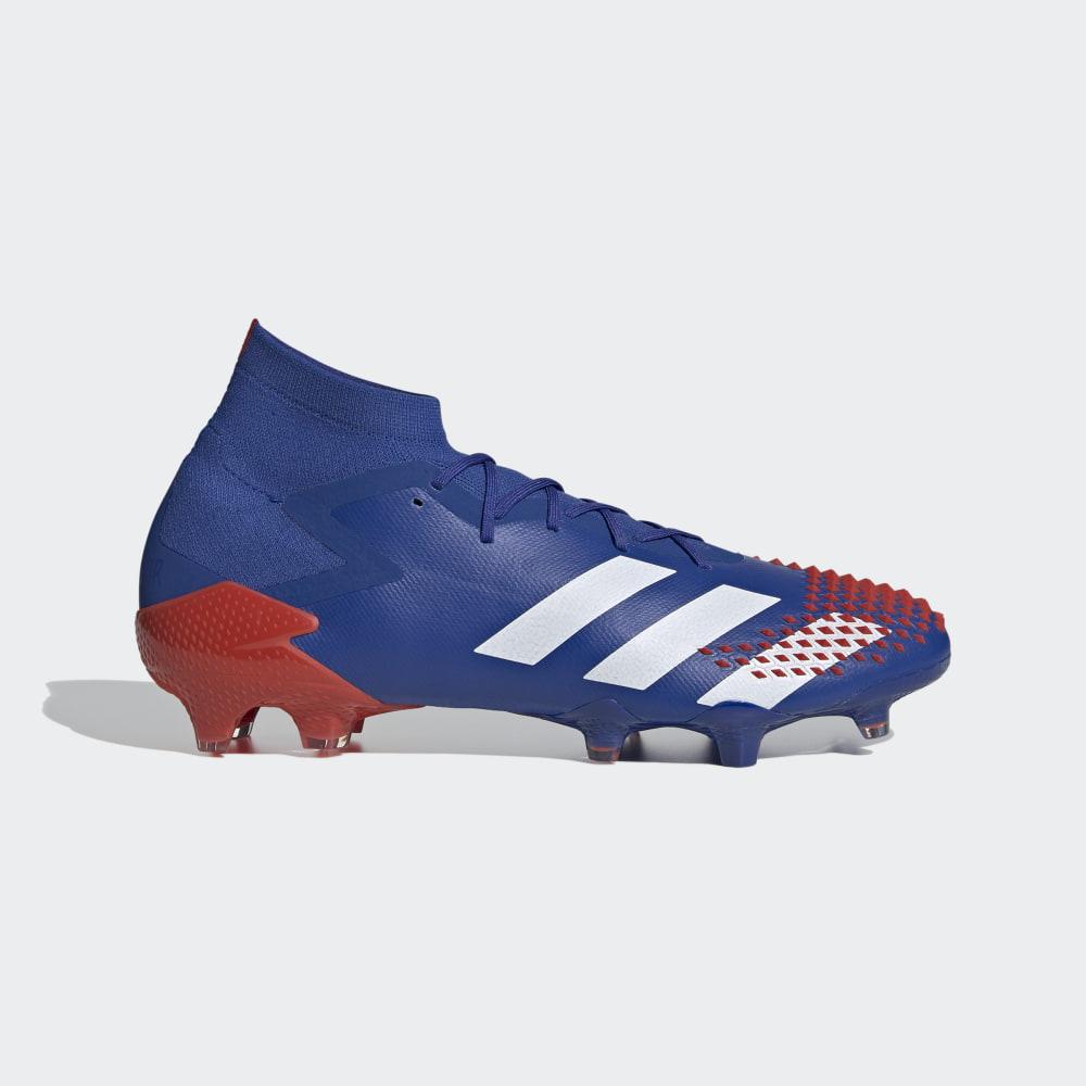 Ghete Fotbal Adidas Predator Mutator 20.1 Firm Ground Barbati Romania - Albastru Regal/Albi/Rosii EG